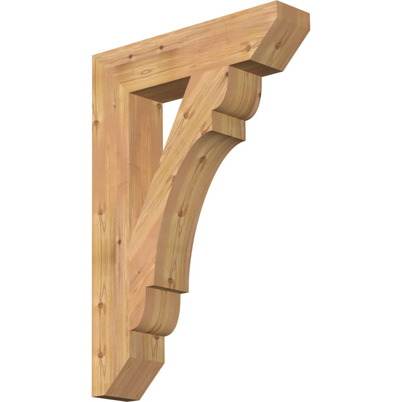Support en bois / corbeau, Cèdre rouge de l'Ouest (lisse), H 38 po x l 5,5 po x P 26 po