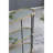 48.5X16.5X50" 3Tier Metal Console Table, Black Gold Mirrored Shelf
