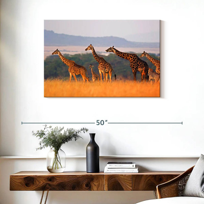 Crowle Giraffe Family Travel, H 24 po x l 36 po