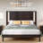 Mid-century Modern Solid Wood Bed Frame With Headboard-1844767751-1827925393