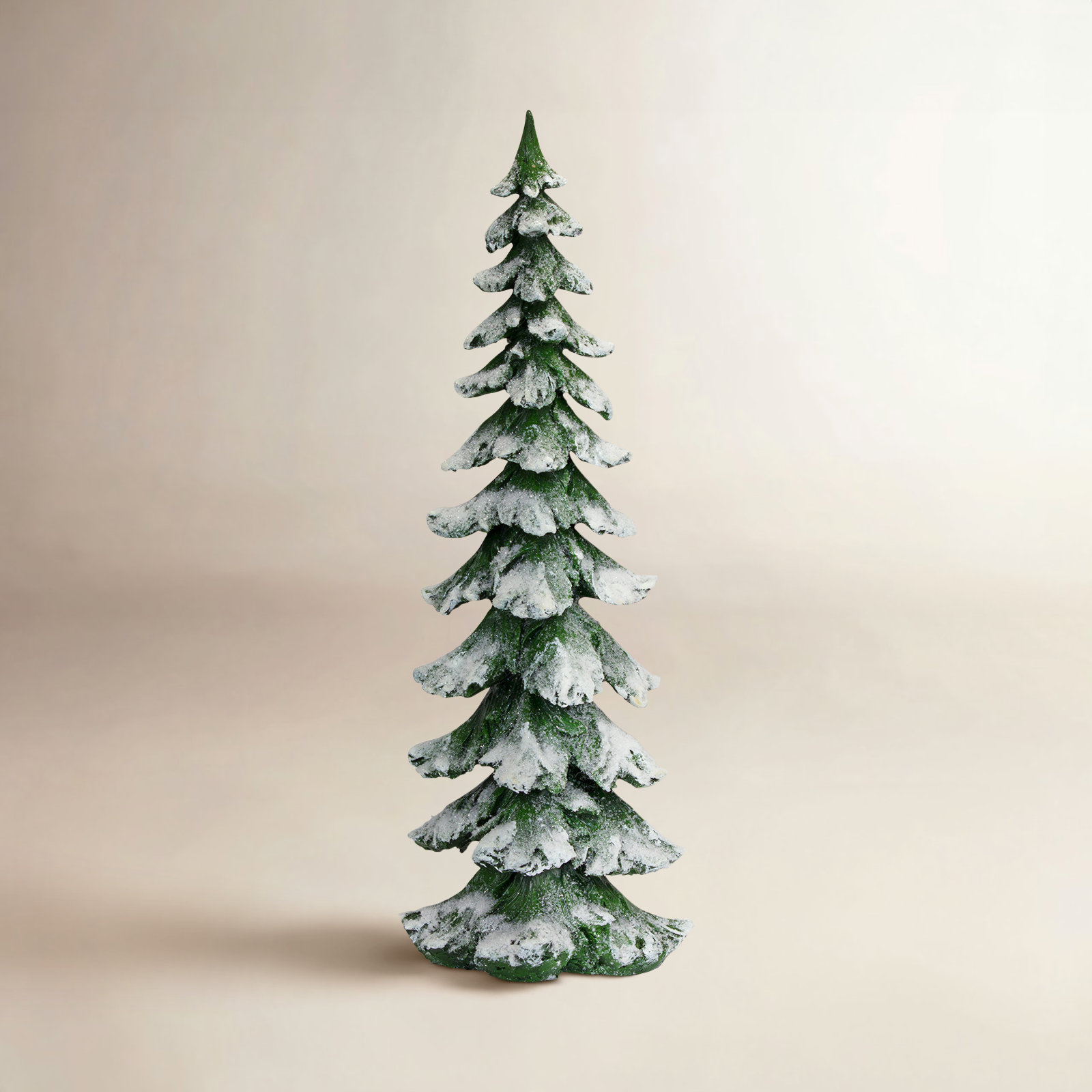 Resin Tabletop Christmas Tree, Green, 26" H x 9" W x 7" D