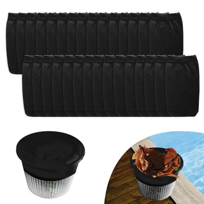 A screen Pool Skimmer Filter Socks For Above Ground And Inground Pool Skimmer Basketnets Fine Mesh Screen Socks For Pool Skimmer Basket 20pcs