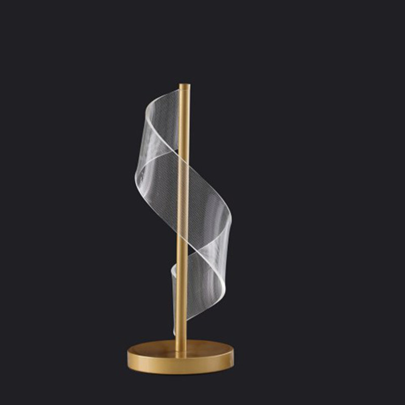 Lampe de table 18 "DEL" S "Wave" en acrylique brossé 18,75 "Dinamo Modern"