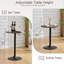 Table basse / bar réglable 39,5 po avec base en métal