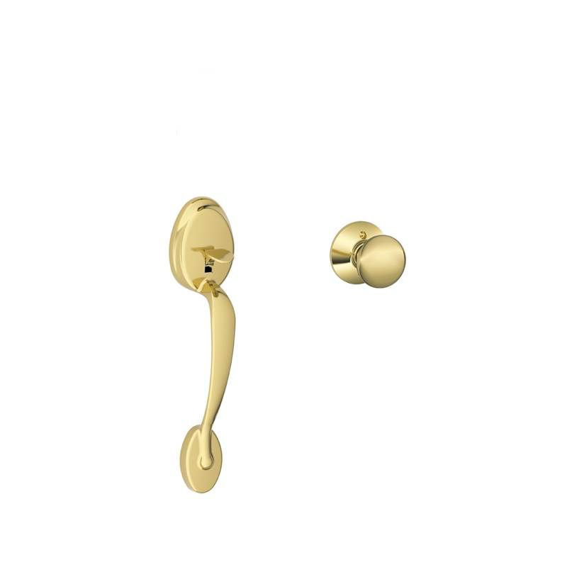 Plymouth Lower Half Handleset with Plymouth Door Knob (Deadbolt Sold Separately), Lifetime Brass