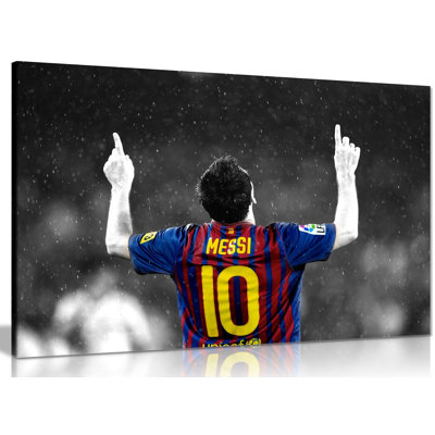 Lionel Messi Barcelona Fc - Wrapped Canvas Print