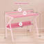 Bureau personnel avec support pour moniteur, tablette ouverte et structure en métal, crochet pour écouteurs-416590836