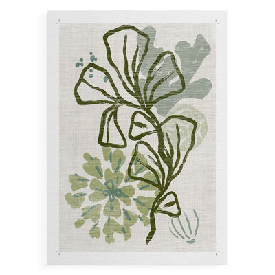 Coral Blockprint III  -Canvas Print Only - NOT FRAMED