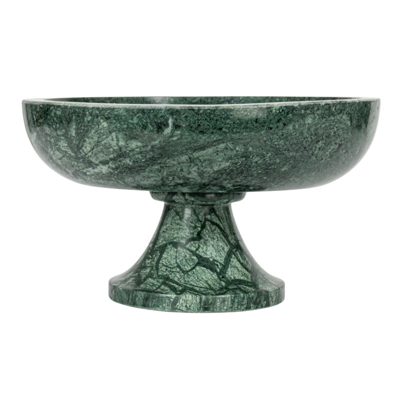 Bol piédestal en marbre, Vert