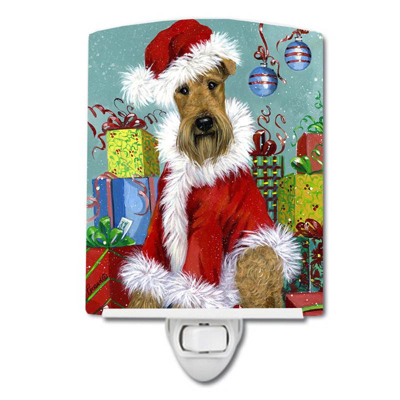 Veilleuse Boxer, Père Noël Airedale Terrier