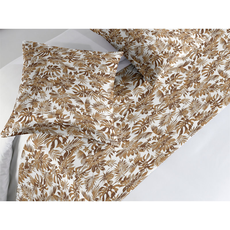 Ensemble de chemin de lit Ambesonne Earthy Colours Leafy Monstera, Très grand lit
