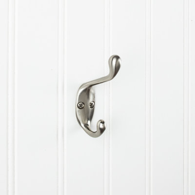 3-38 Double zinc wall mount hook. Finish DBAC.