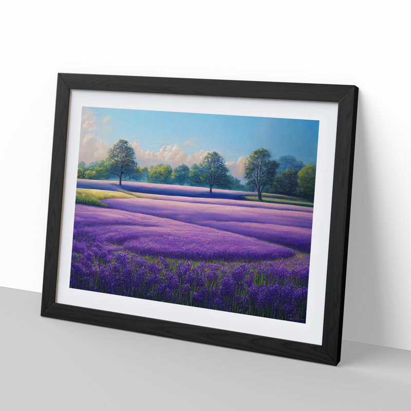 Exciting Bluebell Field - Framed Print, Black, 46cm H x 64cm W x 2cm D