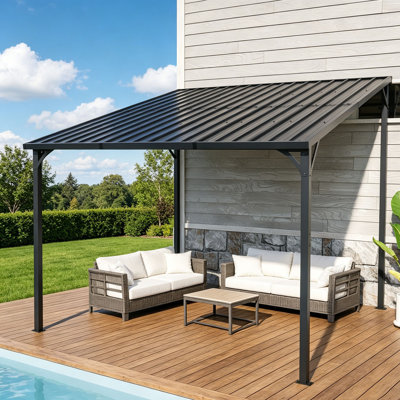 Gazebo With Galvanized Steel Sloping Roof