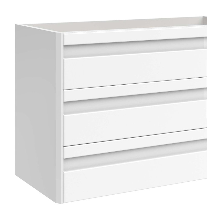 Armoire-lavabo simple à 3 tiroirs DAX Venice, 40 po, blanc, Blanc