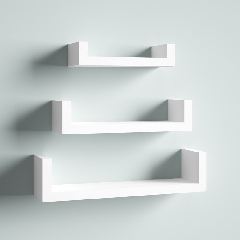 Ensemble de tablettes flottantes de 3 pièces Wickes, Blanc