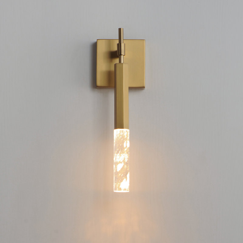 Anike Steel LED Candle Wall Light, Gold