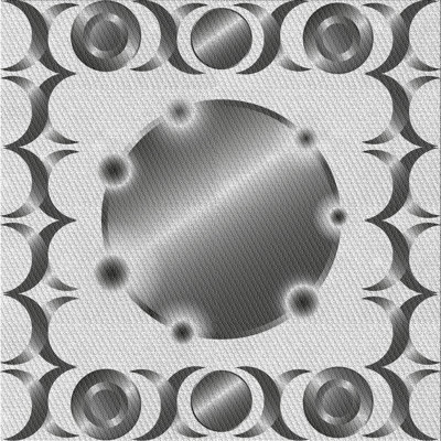 Tapis gris/noir tissé à la machine