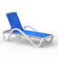 Chaise d'extérieur en polypropylène avec dossier réglable Durnin-88483553
