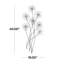 Décoration murale noire en métal à motif floral 3D avec ornements en cristal, 40 po x 19 po x 1 po