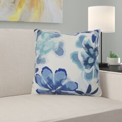 Lark Manor Sonny Throw Pillow Color: Navy Blue & Off-White