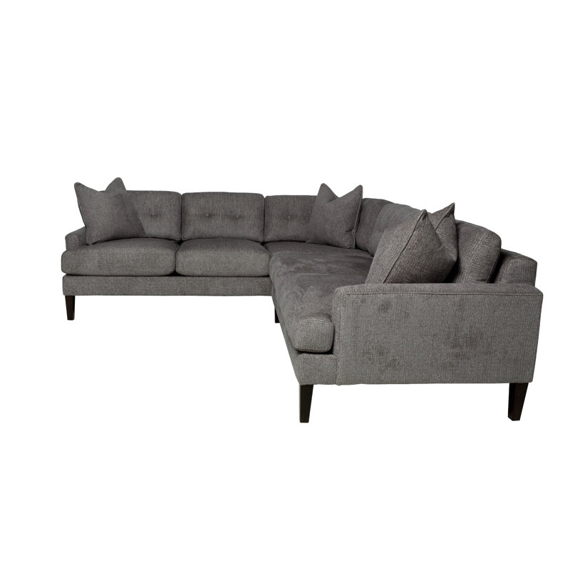 Canapé modulaire de coin 108,5 po, Gris / brun, Face à la gauche