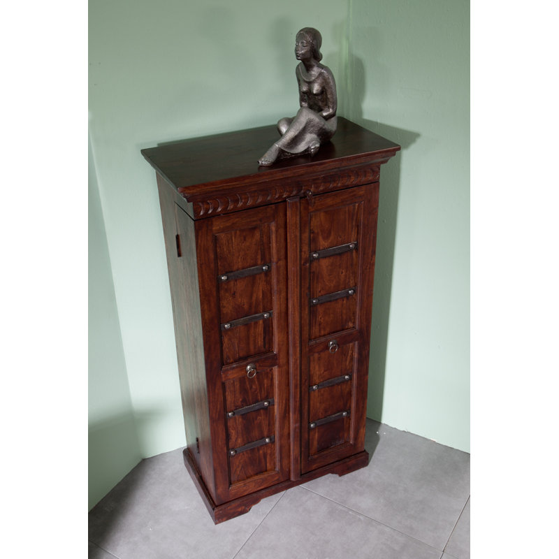 Oxford 2 Door Solid Wood Wardrobe, Nougat