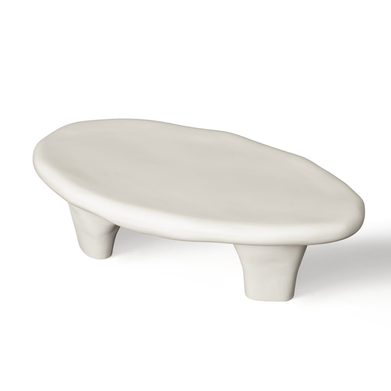 Deira 120cm Cloud-Shaped Fibreglass Coffee Table, White