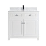 36" Solid Wood Sink Vanity With 1' Artificial Stone Top