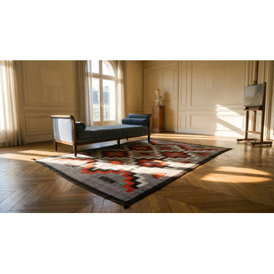 Petit tapis rectangulaire en laine Navajo