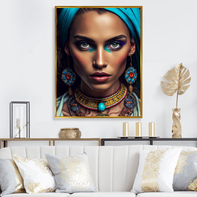 «Yesena Bohemian Woman with Blue Headband II», reproduction sur toile