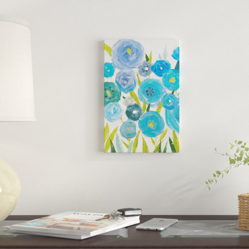 « life of fleurs ii », reproduction sur toile, H 40 po x l 26 po x P 1,5 po, Toile avec cadre noir