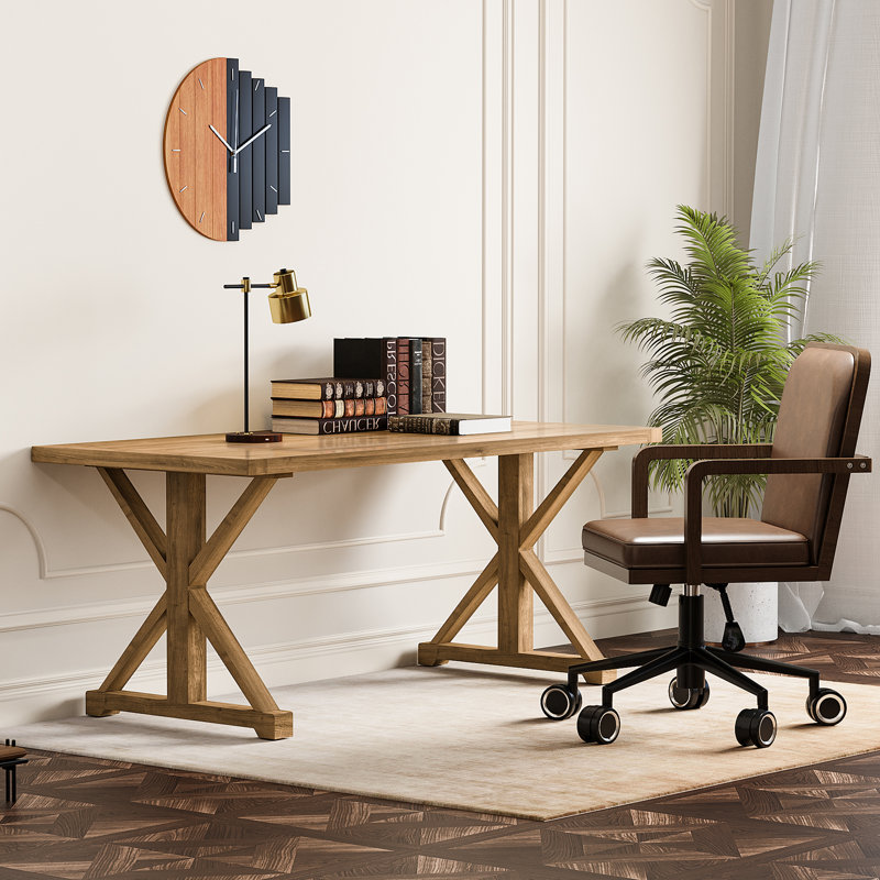 Solid Wood Base Writing Desk