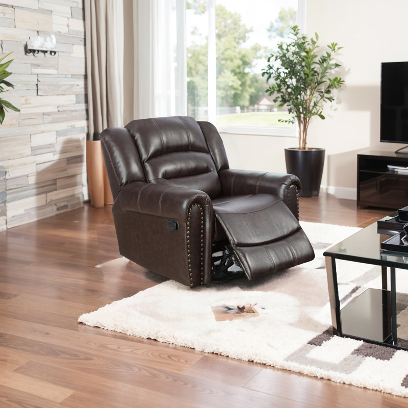 Fauteuil inclinable en cuir Nayshawn Vegan
