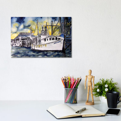 Tybee Island Boat - Wrapped Canvas Painting