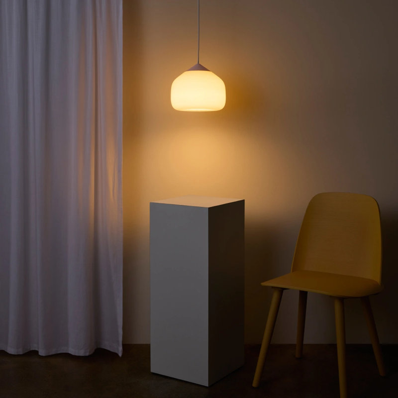 Goby Pendant Light, 18.25'' H x 10'' W x 10'' D, Snow, White
