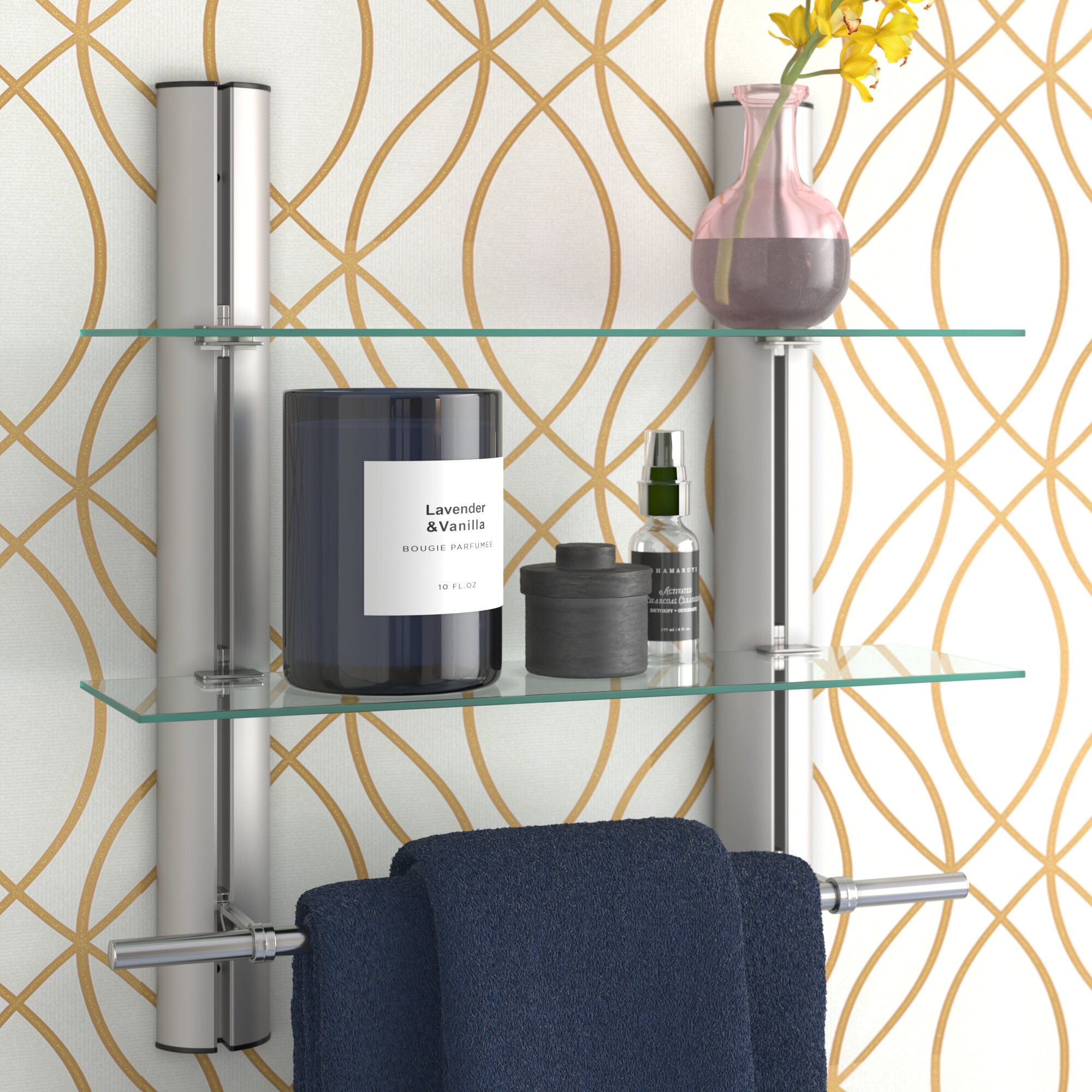 Lanoka Tiered Shelf with Towel Bar