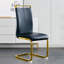 Ensemble de 6 chaises de salle à manger en faux cuir Rheese Modern avec base en métal et poignée supérieure-2108360528-2144945722-2132485980