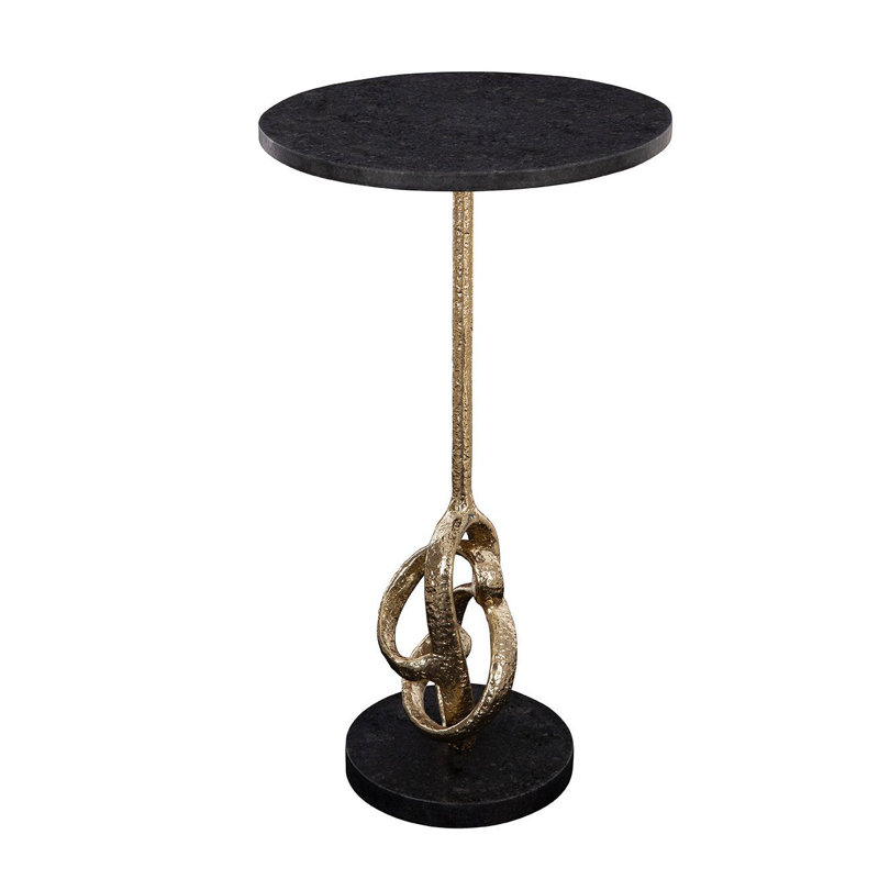 Table d'appoint en aluminium Nirja Martini, argent