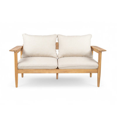 Outdoor Acacia Wood Loveseat