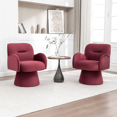 Chaise rotative en velours