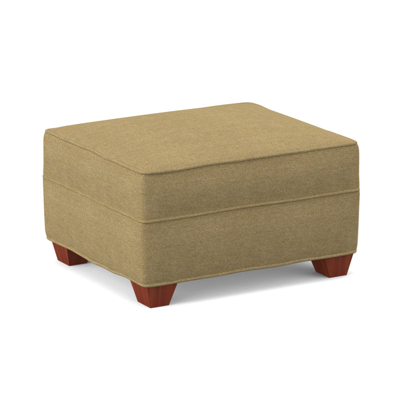 Repose-pieds rectangulaire large de 26 po Phillips, BM cerise, Fauve antique
