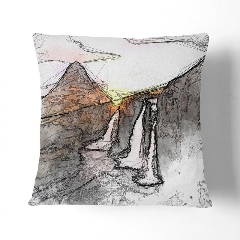 Abstract Square Cushion, 40cm H x 40cm W x 15cm D