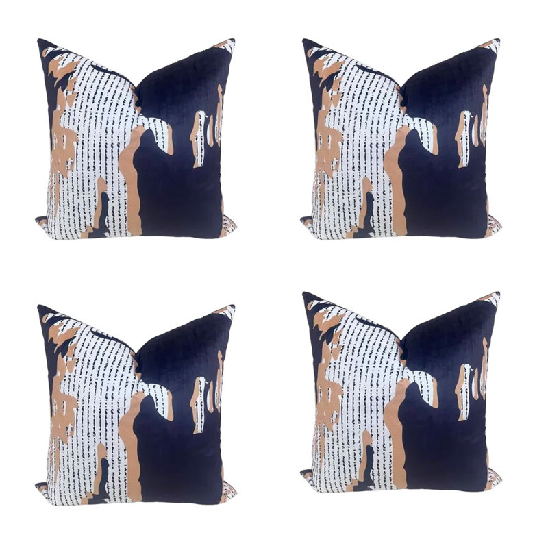 Housse de coussin carré en velours Azzitta
