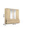 Bremen Revolving Door Wardrobe 4 Doors with Mirror and 8 Drawers-1779802094