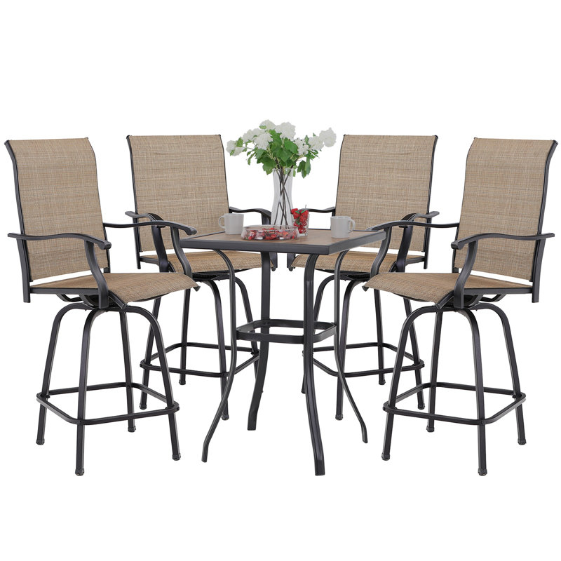 Alyne 4 - Person Patio Dining Set with Square Table