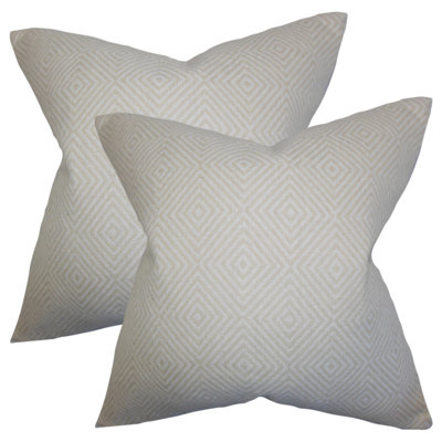 Geometric Cotton Throw Pillow