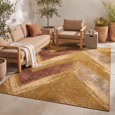 Farmhouse Modern Brushstroke rayé cuivre vert anti-dérapant à faible velours intérieur extérieur amical animaux de compagnie salon chambre à coucher salle à manger entrée couloir bureau bronze jaune terre d'ombre brûlée cuisine à circulation élevée nettoyage facile tapis ultra doux lavable