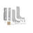 Matte Silver Steel Door-Mount Kit for Rev-A-Shelf® RVKD Series Pullout Waste Containers