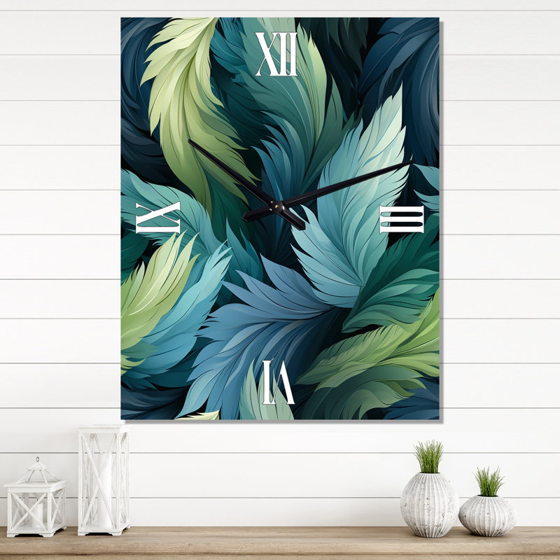 Parrot Feathers - Horloge murale abstraite, Petit